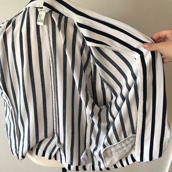 Forever 21 White & Blue Nautical blazer M - Picture 12 of 16
